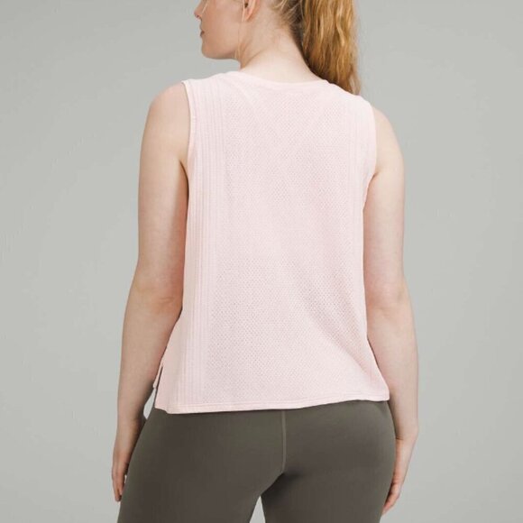 Lululemon | Train to Be Tank Top Cropped Mesh Strawberry Milkshake Size 10 - Picture 11 of 11